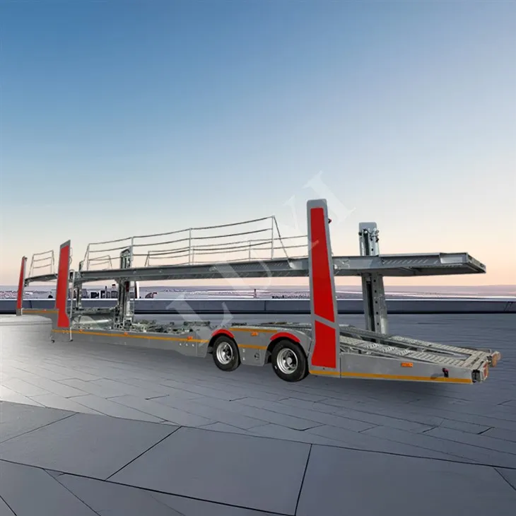 2 proces de galvanizare a axei care transportă 8 semi -remorci de transport auto