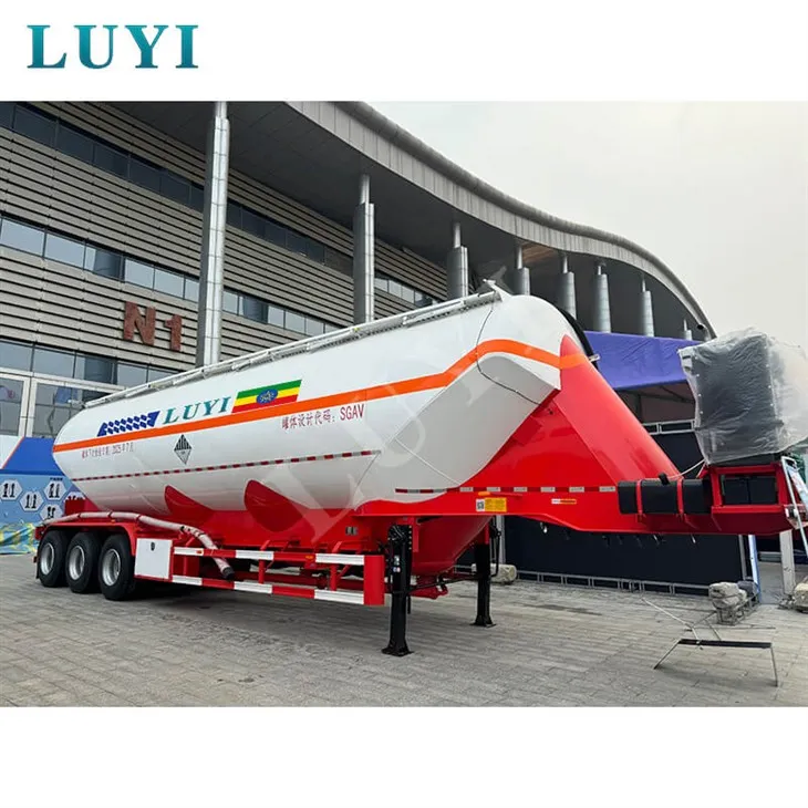 Semiremorcă verticală cu rezervor de pulbere pe 3-axe, 40 de metri cubi