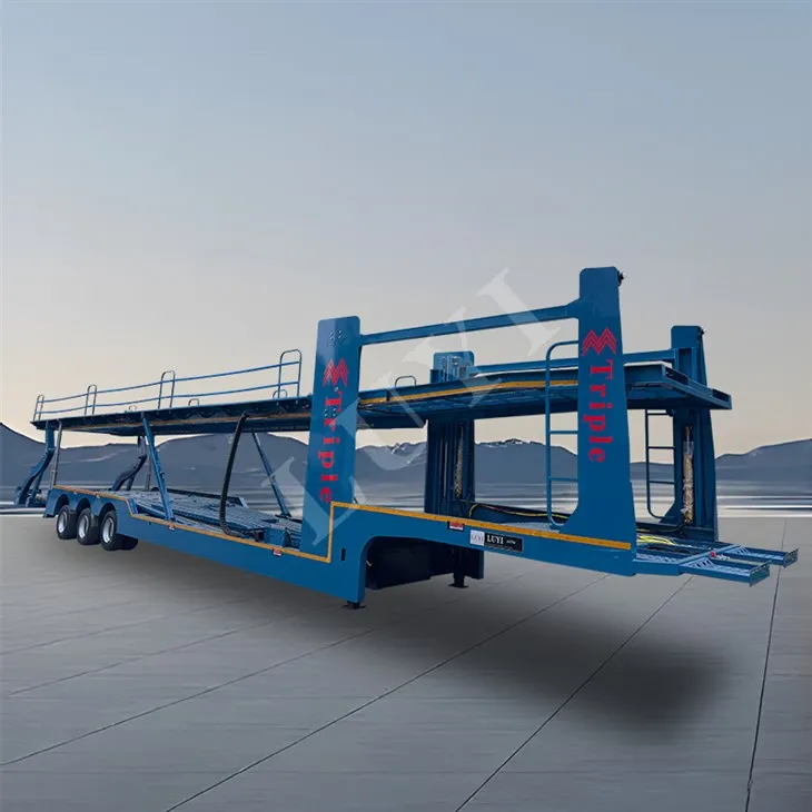 3 axe de 40 de picioare dublu punte de transport auto -remorcă