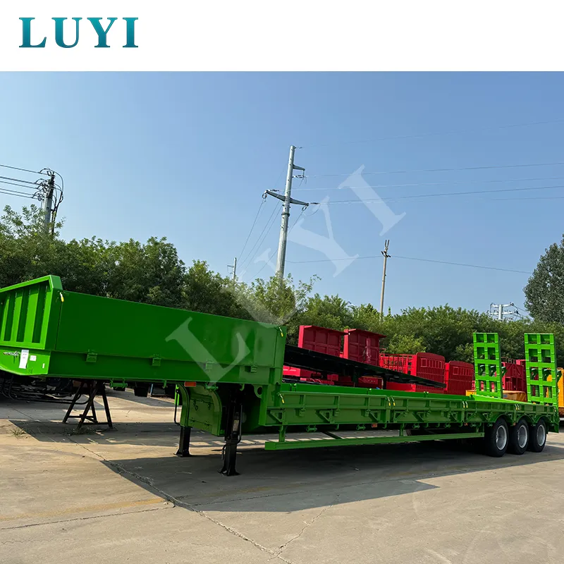 3-Semiremorcă cu pat joasă cu axă