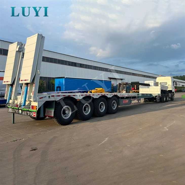 4‑Axle RGN Pull‑out Extendable Lowboy Semi Trailer high quality