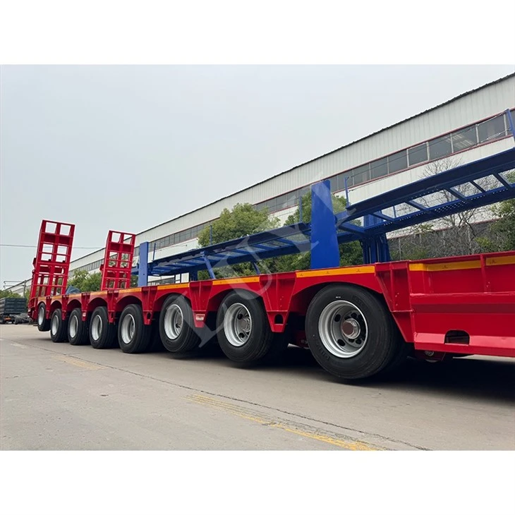 8 Axles Gooseneck Lowboy Semi Trailers 80 Ton suppliers