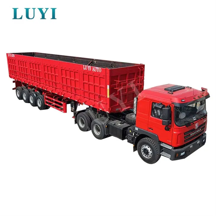 Remorcă cu basculantă laterală durabilă cu 4 axe pentru construcții