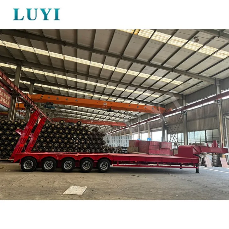 Semi-remorcă cu cinci-sârme cu zece- axe Gooseneck Low Flat