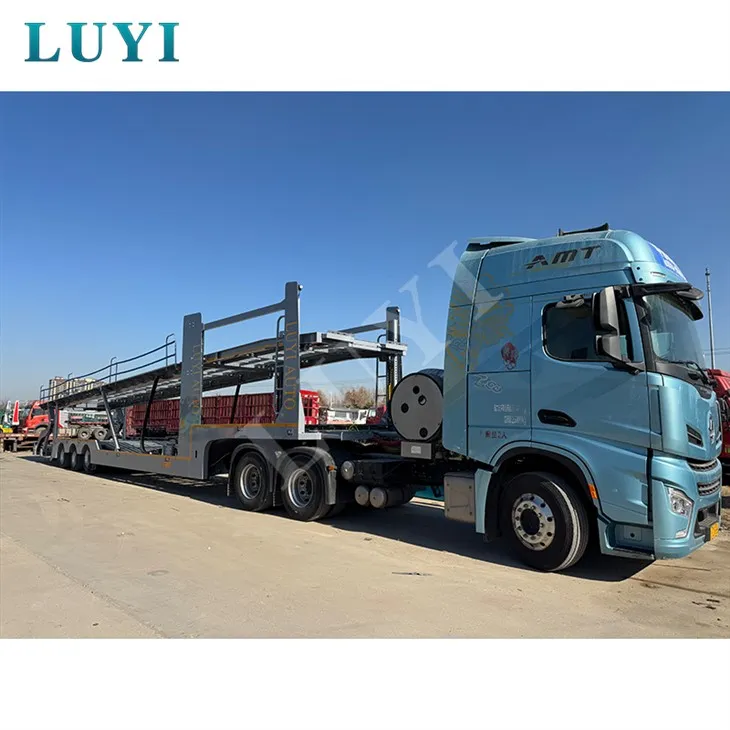 Proces de galvanizare care transportă 8 semiremorci de transport auto