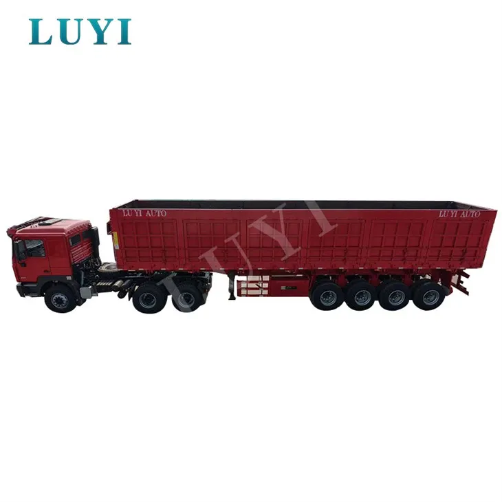 Semiremorcă cu basculant lateral roșu de înaltă rezistență